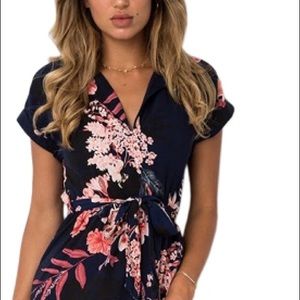 V-Neck Floral Dress